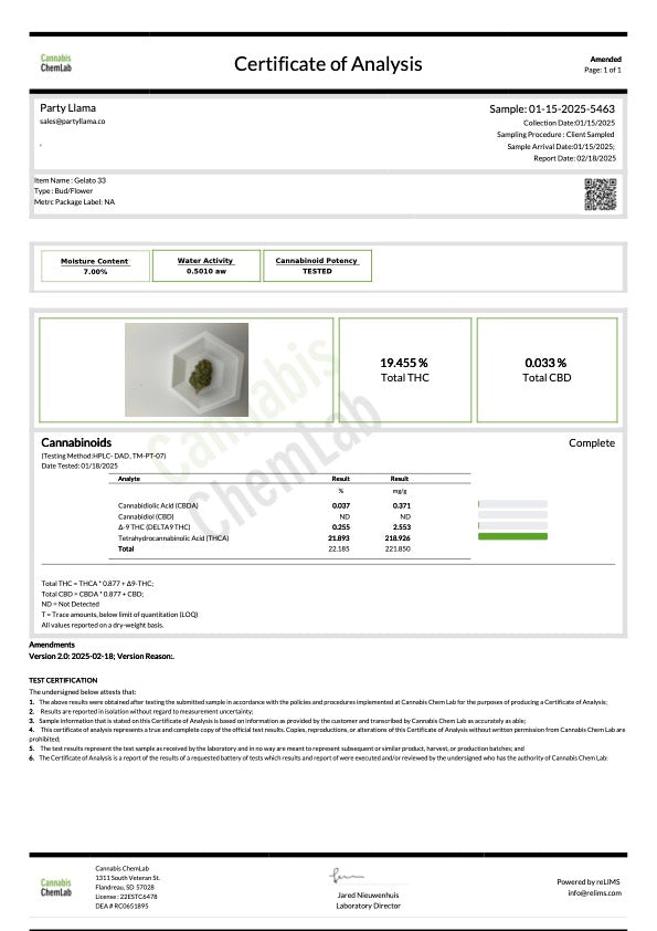 Collection of Gelato Hemp - 21.893% - HF003 in a gallery layout